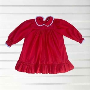 VINTAGE BRYAN NWOT Red Lace Southern Heirloom Christmas Dress